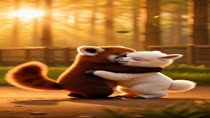 Cute Panda & Llama